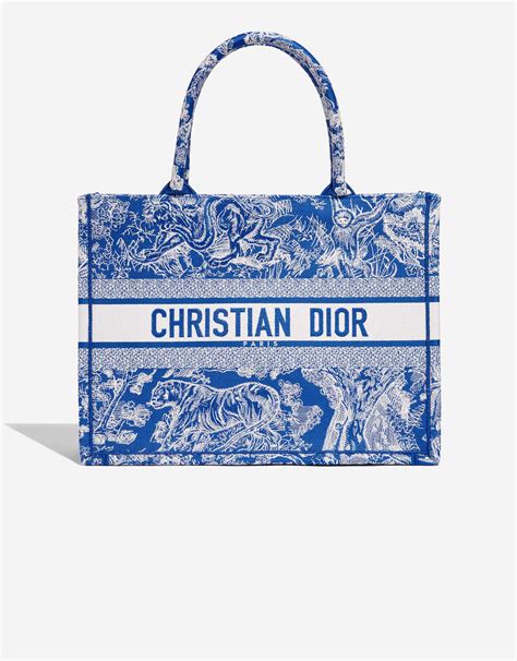 christian dior blue and white bag|christian dior cloth tote bag.